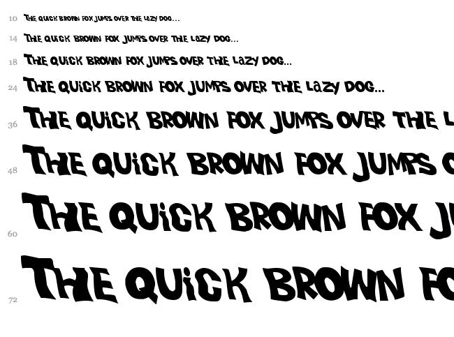 Plastic Beach font waterfall